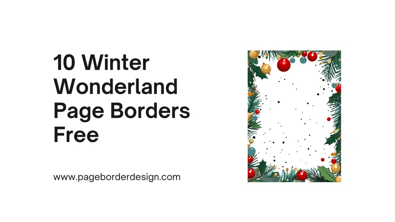 winter wonderland page borders free presentation