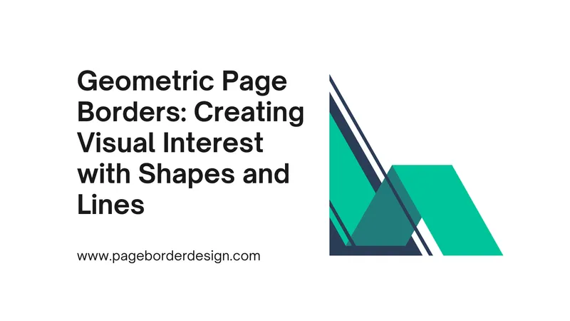 Geometric Page Borders Creating Visual Interest with Shapes and Lines